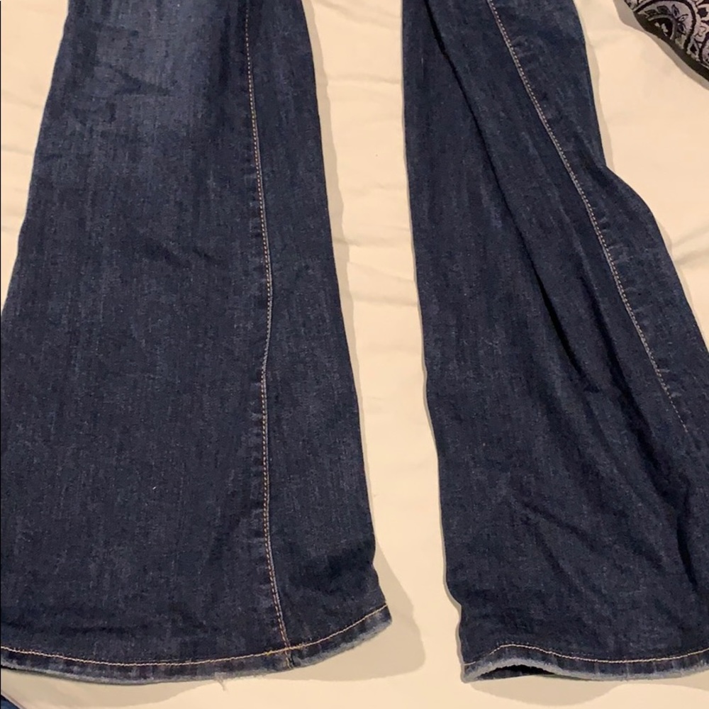 Boot leg dark wash jeans